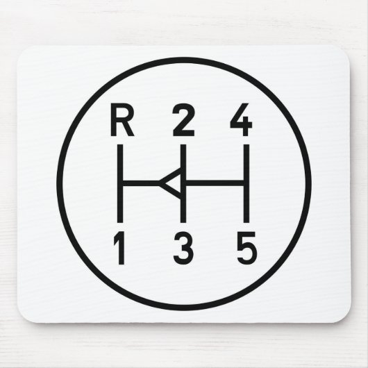 Sportkeuzeknop voor auto's, schakelschema muismat (Voorkant)