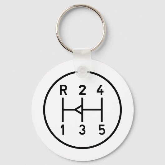 Sportkeuzeknop voor auto's, schakelschema sleutelhanger (Voorkant)