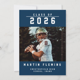 Sportklasse van aangepast Afstuderen voor foto bla Aankondiging