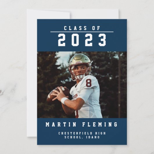 Sportklasse van aangepast Afstuderen voor foto bla Aankondiging (Voorkant)