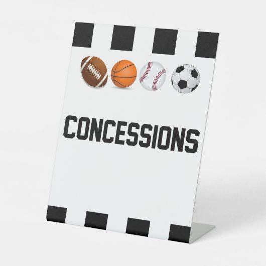 Sportkleding Baby shower - Birthday Concessiestand Reclamebord Met Voetstuk (Voorkant)