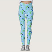 Sportkleding in de blues leggings (Voorkant)