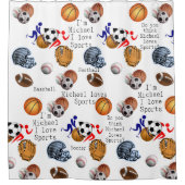 Sportkleding voor kinderen douchegordijn (Voorkant)