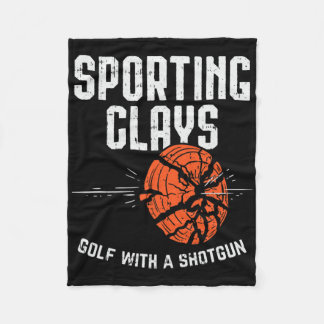 Sportklei Golf Met Een Jachtgeweer Voor Kleischiet Fleece Deken