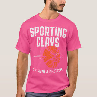 Sportklei Golf Met Een Jachtgeweer Voor Kleischiet T-shirt