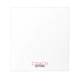 Sportkleuren COACH NAME Team kleuren Moderne Kanto Notitieblok