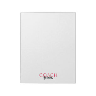 Sportkleuren COACH NAME Team kleuren Moderne Kanto Notitieblok