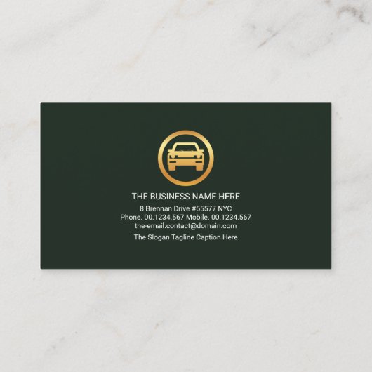 Sportkoplampen vignet Auto auto Details Visitekaartje (Achterkant)