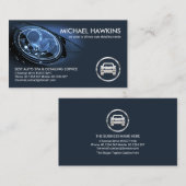 Sportkoplampen vignet automatische auto met detail visitekaartje (Voorkant / Achterkant)