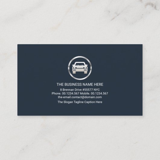 Sportkoplampen vignet automatische auto met detail visitekaartje (Achterkant)