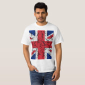 Sportliches T-Shirt mit Union Jack Flagge (Voorkant volledig)