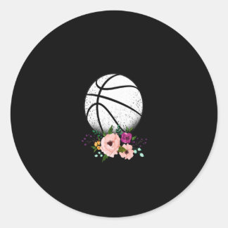 sportliefhebber | Basketbal en bloemen liefde Ronde Sticker