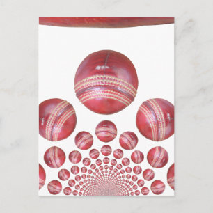 Sportliefhebber Cricket Ball Print Briefkaart