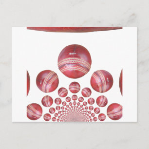 Sportliefhebber Cricket Ball Print Briefkaart