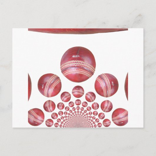 Sportliefhebber Cricket Ball Print Briefkaart (Voorkant)