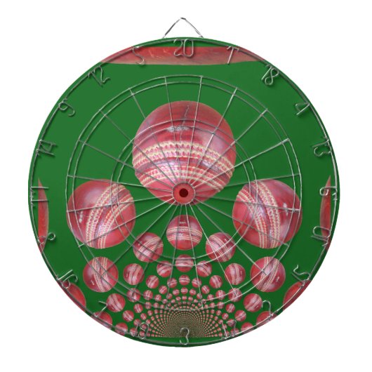 Sportliefhebber Cricket Ball Print Dartbord (Voorkant)