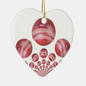 Sportliefhebber Cricket Ball Print Keramisch Ornament (Rechts)