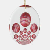 Sportliefhebber Cricket Ball Print Keramisch Ornament (Rechts)