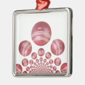 Sportliefhebber Cricket Ball Print Metalen Ornament (Links)