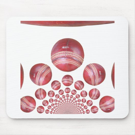 Sportliefhebber Cricket Ball Print Muismat (Voorkant)