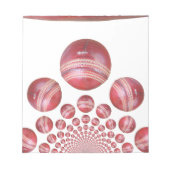 Sportliefhebber Cricket Ball Print Notitieblok (Voorkant)