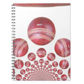 Sportliefhebber Cricket Ball Print Notitieboek (Voorkant)
