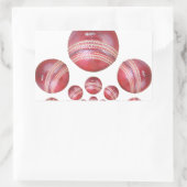 Sportliefhebber Cricket Ball Print Rechthoekige Sticker (Tas)