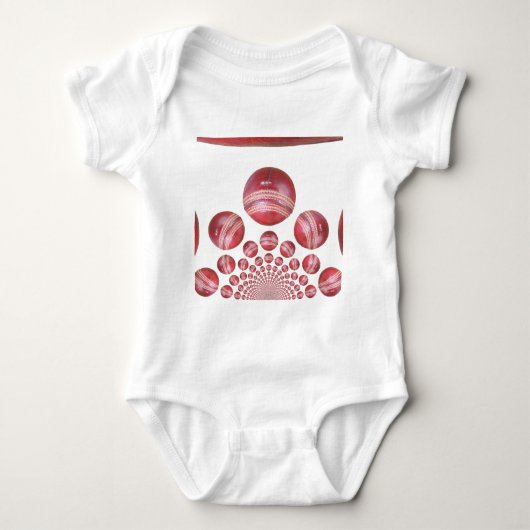 Sportliefhebber Cricket Ball Print Romper (Voorkant)