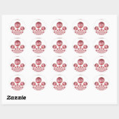 Sportliefhebber Cricket Ball Print Ronde Sticker (Vel)