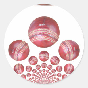 Sportliefhebber Cricket Ball Print Ronde Sticker