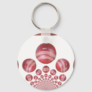 Sportliefhebber Cricket Ball Print Sleutelhanger