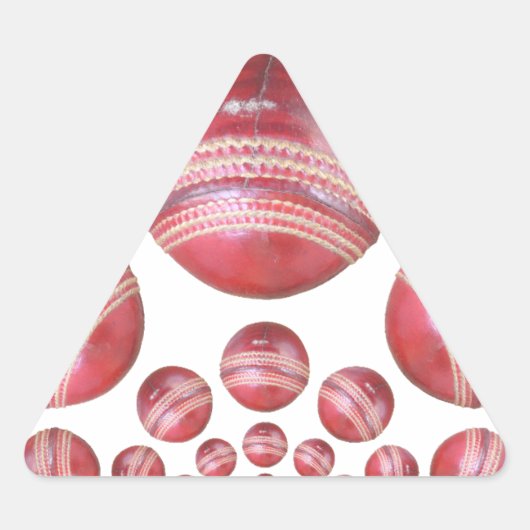 Sportliefhebber Cricket Ball Print Sticker (Voorkant)