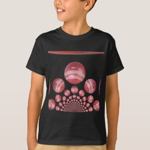 Sportliefhebber Cricket Ball Print T-shirt