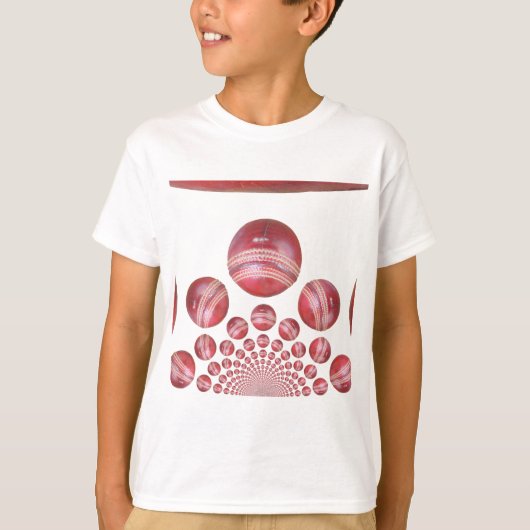 Sportliefhebber Cricket Ball Print T-shirt (Voorkant)