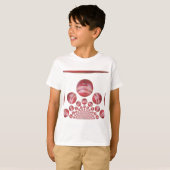 Sportliefhebber Cricket Ball Print T-shirt (Voorkant volledig)