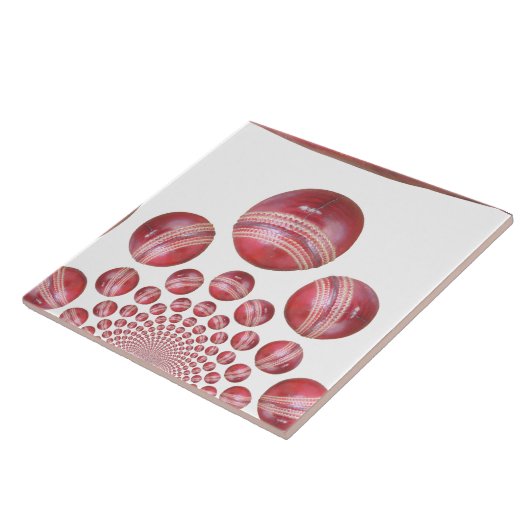 Sportliefhebber Cricket Ball Print Tegeltje (Zijkant)