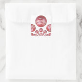 Sportliefhebber Cricket Ball Print Vierkante Sticker (Tas)