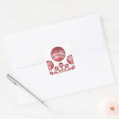 Sportliefhebber Cricket Ball Print Vierkante Sticker (Envelop)