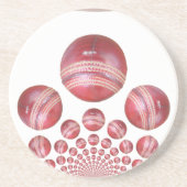 Sportliefhebber Cricket Ball Print Zandsteen Onderzetter (Voorkant)