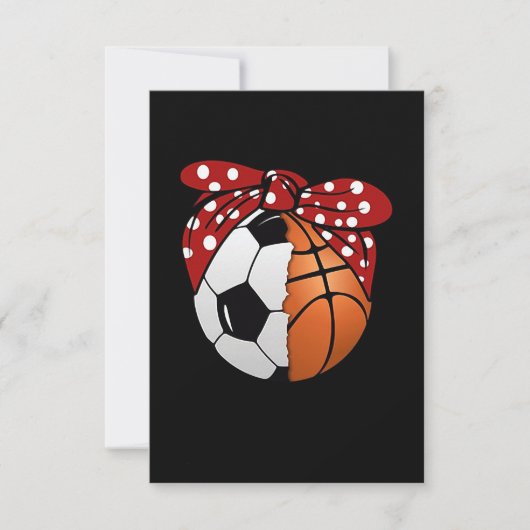 sportliefhebber | Football en basketbal samen Kaart (Voorkant)