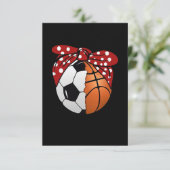 sportliefhebber | Football en basketbal samen Kaart (Staand voorkant)