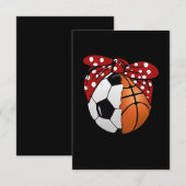 sportliefhebber | Football en basketbal samen Kaart (Voorkant / Achterkant)