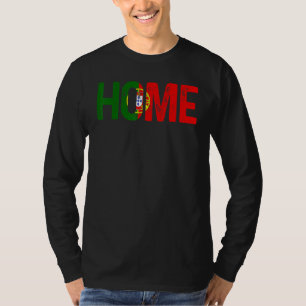 Sportliefhebber Grappige Vlag van Portugal Thuis P T-shirt