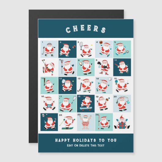 Sportliefhebber Kerstcadeau Kaarten (Voorkant / Achterkant)