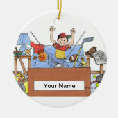 Sportliefhebber - Mannelijk Keramisch Ornament (Voorkant)