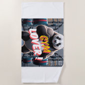 sportliefhebber strandlaken (Voorkant)