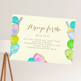 Sportliefhebber Waterverf Bruiloft met Pickleball Informatiekaartje