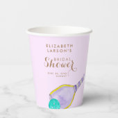 Sportliefhebber Waterverf  Bruiloft met Pickleball Papieren Bekers (Achterkant)