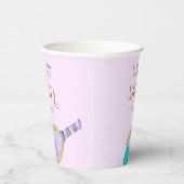 Sportliefhebber Waterverf  Bruiloft met Pickleball Papieren Bekers (Rechts)