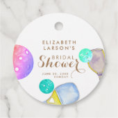 Sportliefhebber Waterverf Pickleball Bruids- Bedankjes Labels (Achterkant)